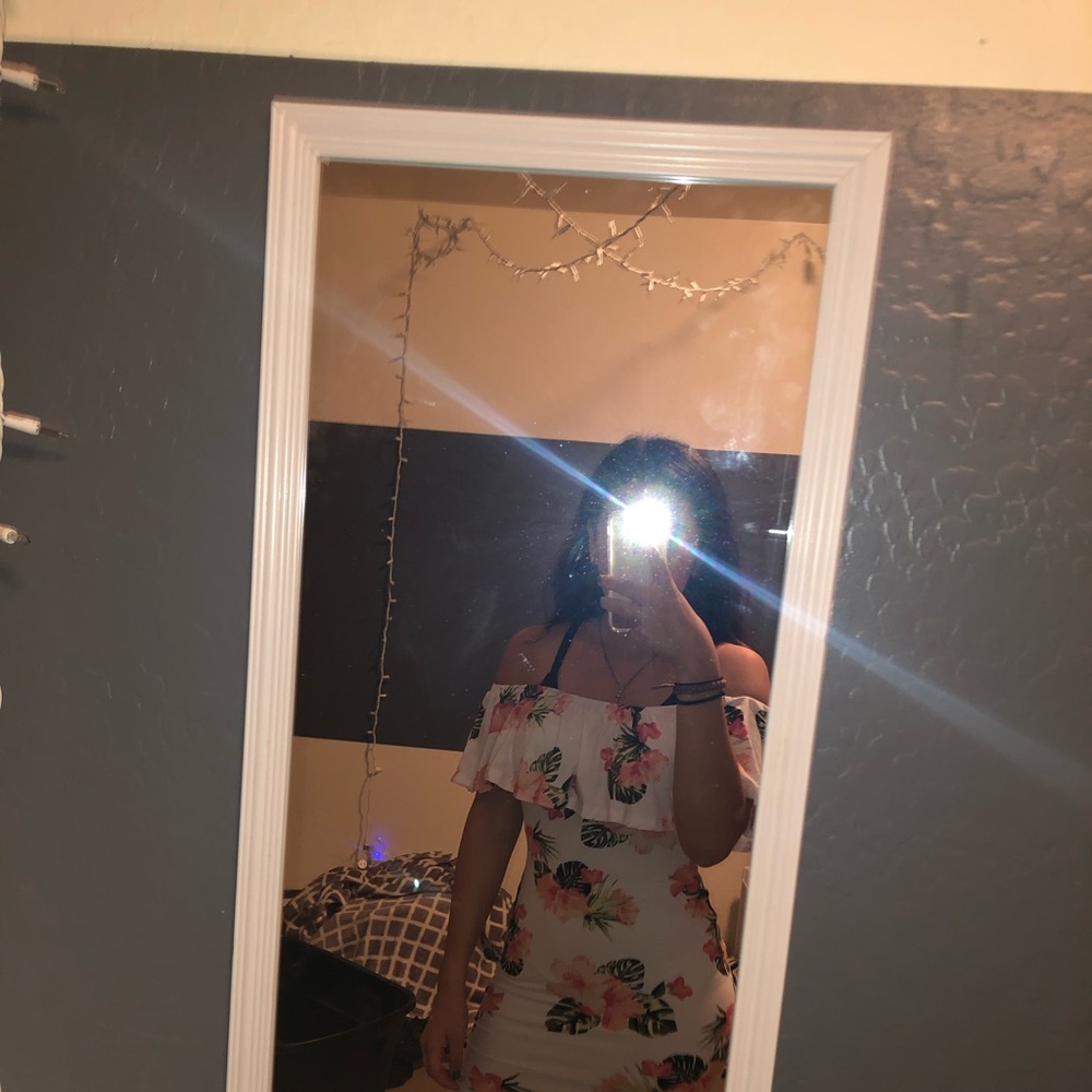 Off the shoulder dress!